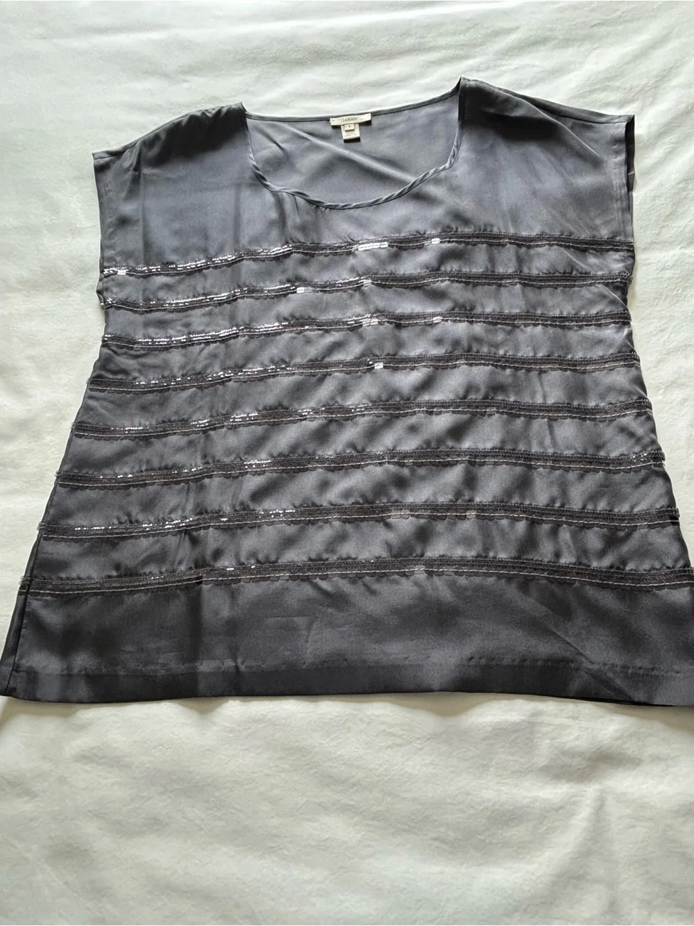 EUC! RARE! J.Crew Silk Sequin Top